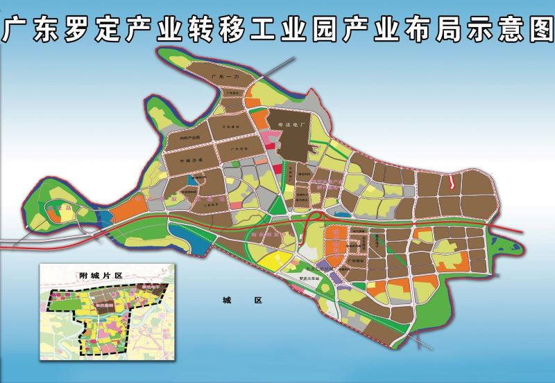 广东罗定产业转移工业园位于罗定市东北面,毗邻中心城区,云罗,罗岑,江